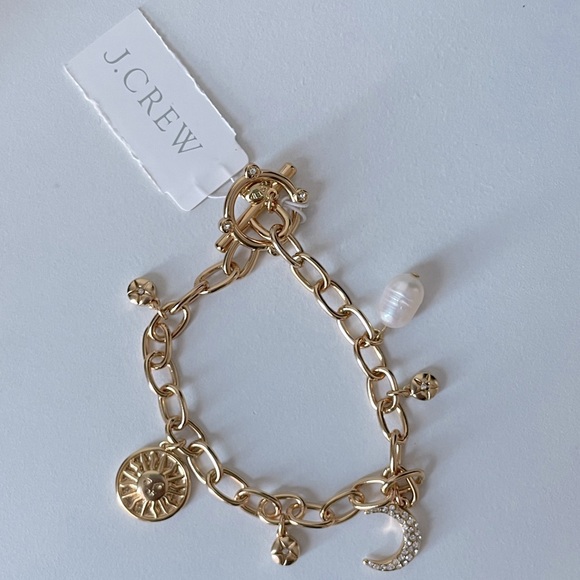 NWT J Crew Soleil gold charm bracelet - Picture 2 of 4